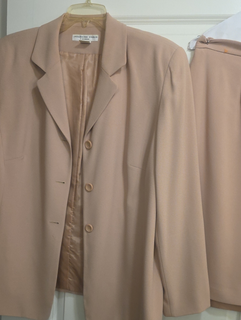 Josephine Chaus Light Beige Blazer and Skirt Suit